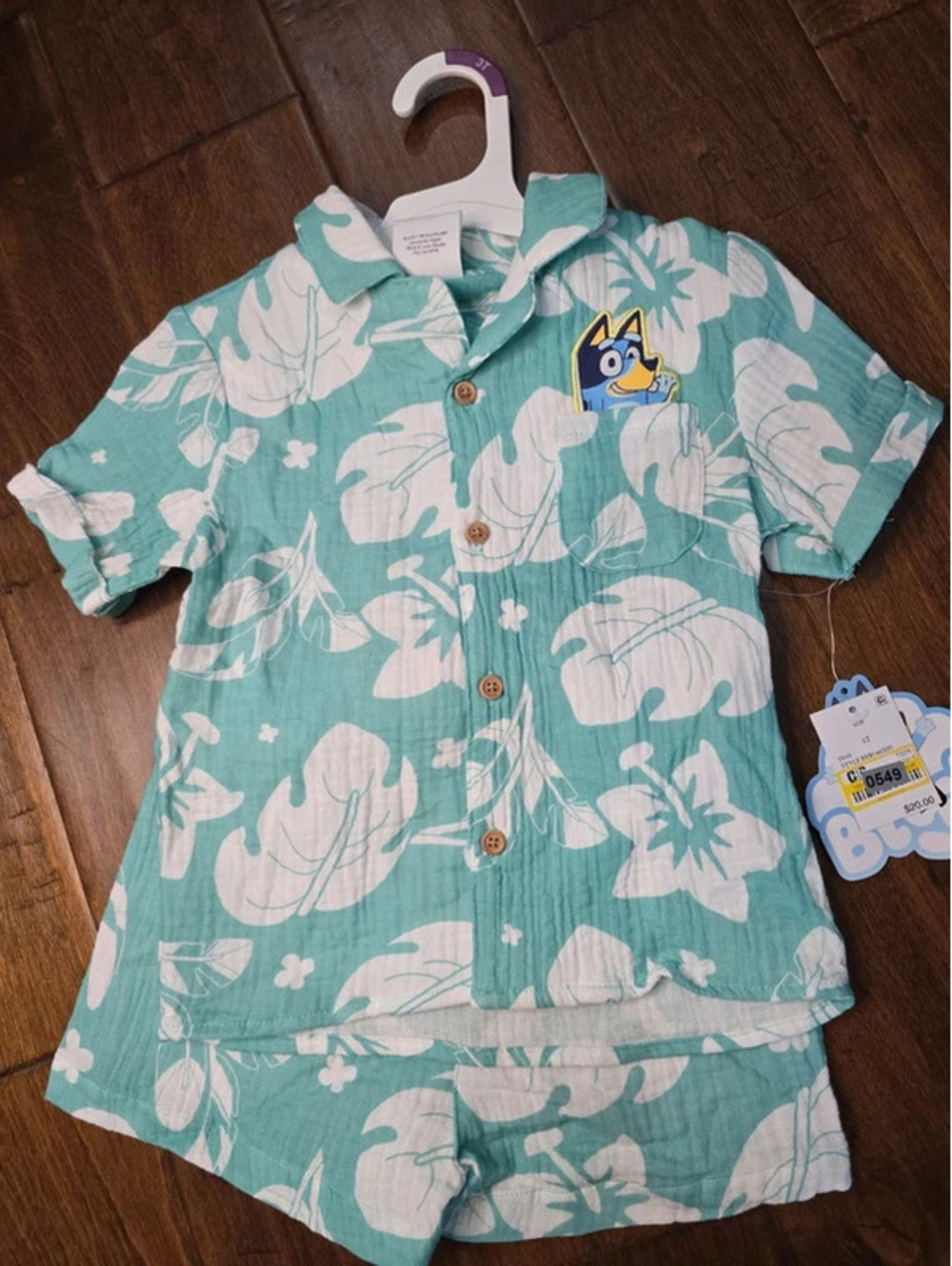 3t brand new bluey, from disney schwartz outfits, set item 549G7